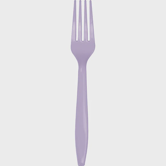 Lavender Plastic Utensils