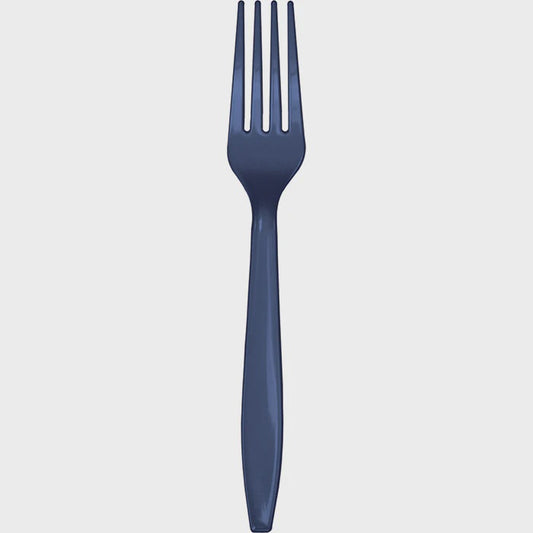 Navy Plastic Forks
