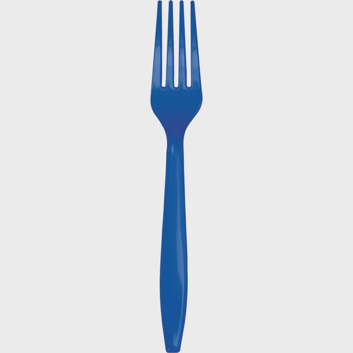 Cobalt Blue Plastic Forks