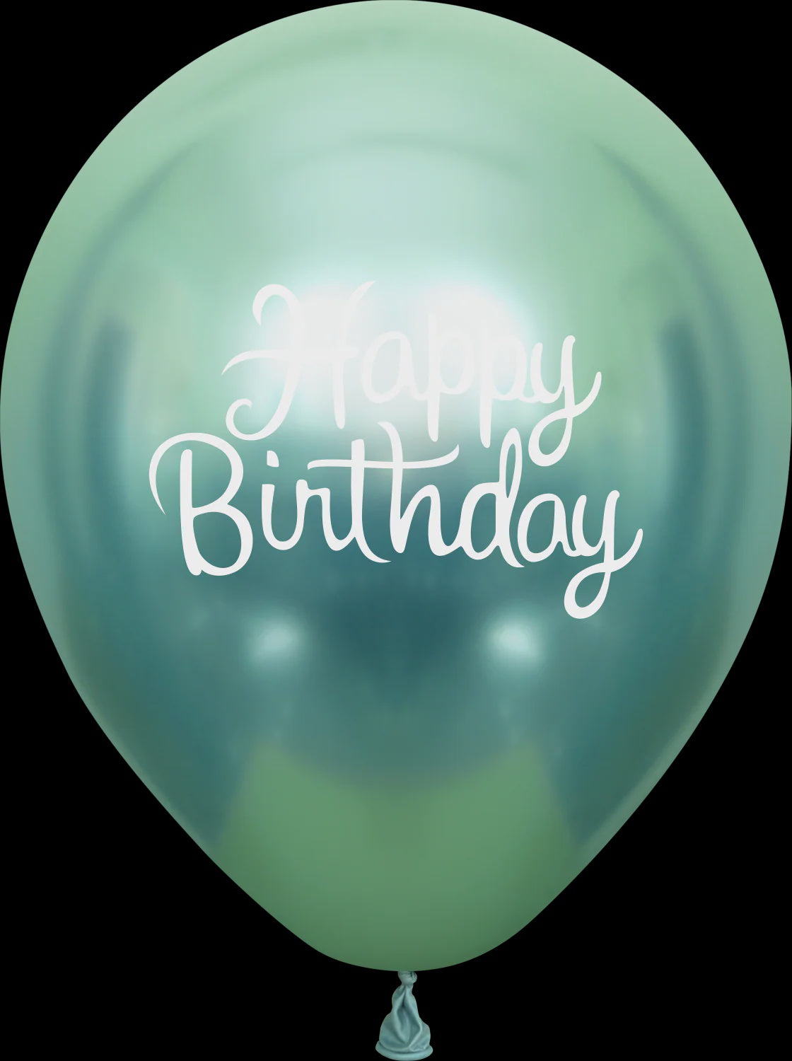 Kalisan 12" Green Mirror Happy Birthday Latex Balloon