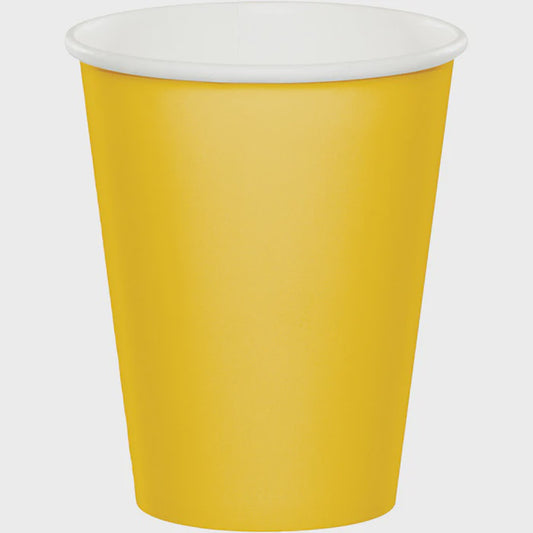 School Bus Yellow Paper Cups