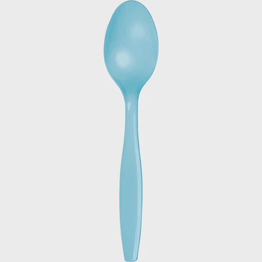 Pastel Blue Plastic Spoons