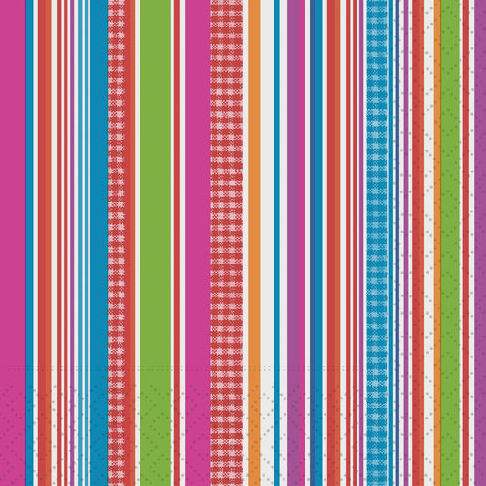 Colourful Stripes Cocktail Napkin