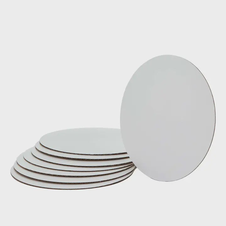 White 8" Food Grade Cake Board