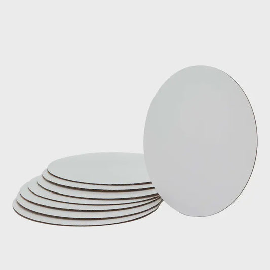White 8" Food Grade Cake Board