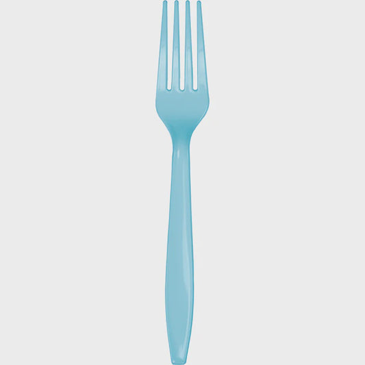 Pastel Blue Plastic Forks