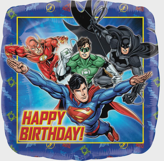18" Anagram Justice League Happy Birthday Foil Balloon