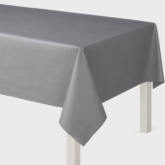 54" x 108" Silver  Flannel Backed Tablecloth