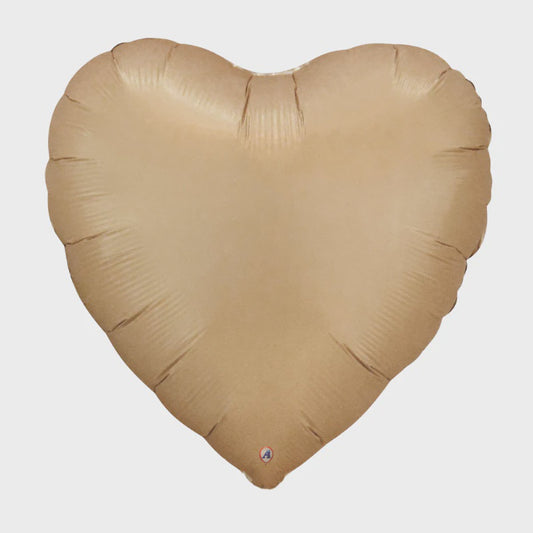 20" AAB Champagne Heart Matte Foil Balloon