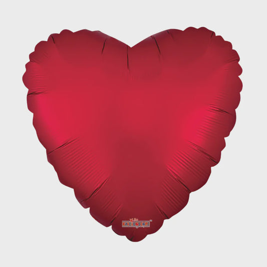 18" Conver SC Solid Heart Matte Red Foil Balloon