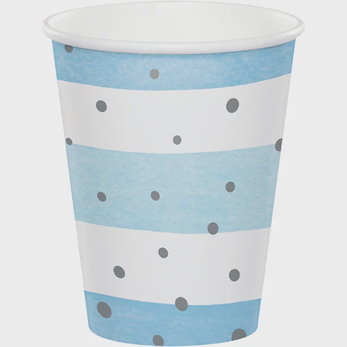 Blue/Silver Celebration Paper Cups