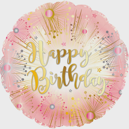 CTI 17" Rose Gold Happy Birthday Foil Balloon