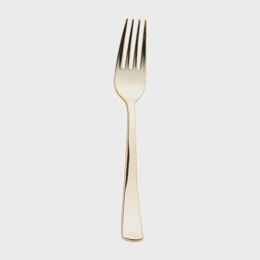 Shiny Gold Metallic plastic forks