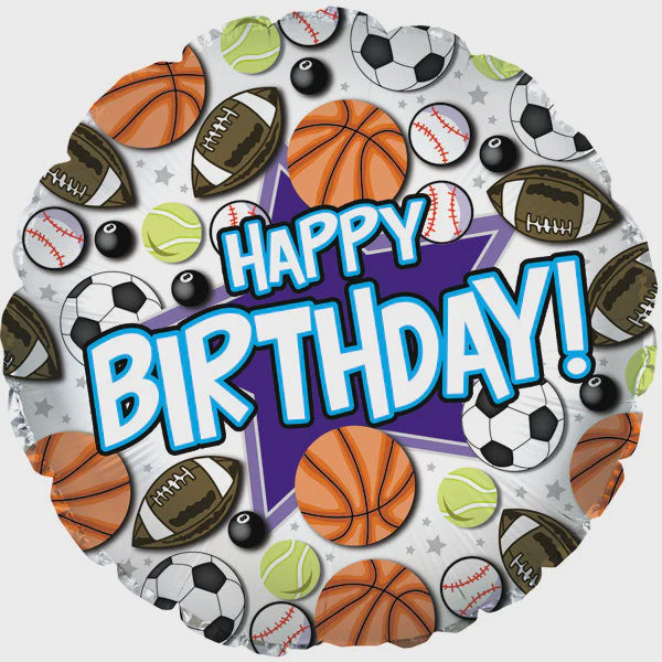 CTI 18" Happy Birthday Sports Foil Balloon