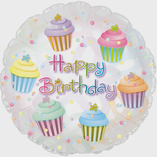 CTI 17" Happy Birthday Cupcake Foil Balloon