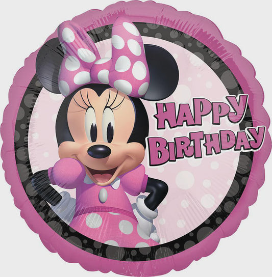 17" Anagram Minnie Forever Happy Birthday Foil Balloon