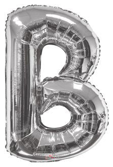 34" Silver Letter B Foil Balloon