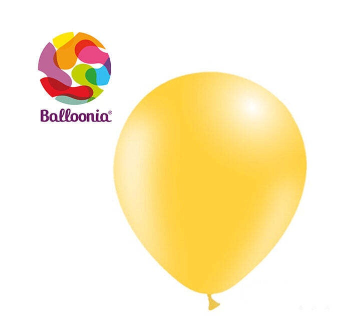 Balloonia 12" Yellow-Goldenrod Latex Balloon