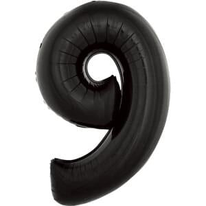 Black 34" Number 9 Foil Balloon