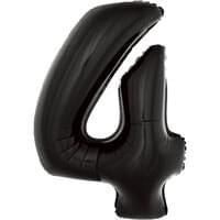 Black 34" Number 4 Foil Balloon