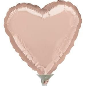 Rose Gold Heart Mini 9" Foil Balloon