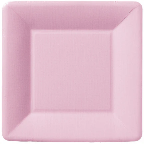 Classic Linen Square Dessert Plate Rose