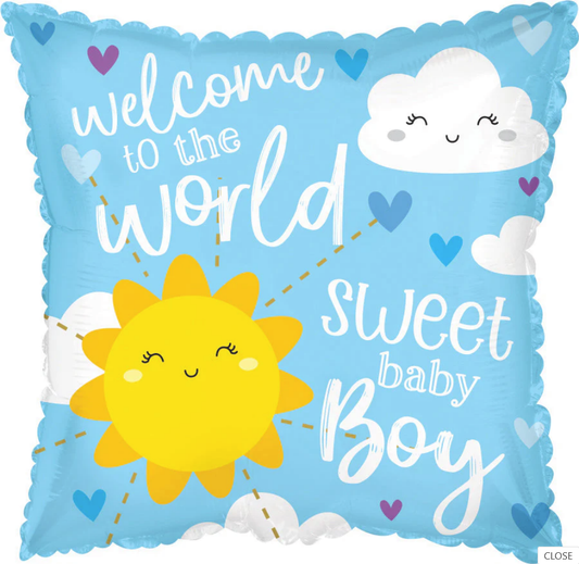 CTI 17" Welcome Baby Boy Foil Balloon