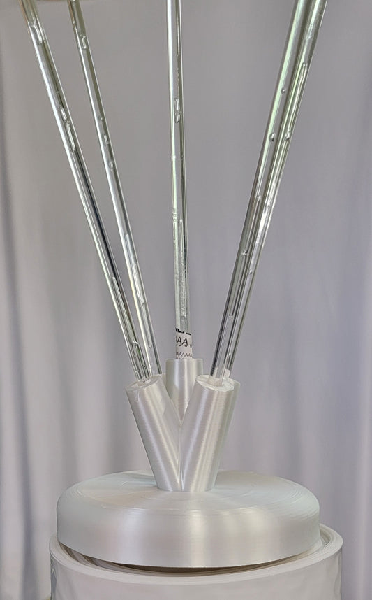 White balloon stand